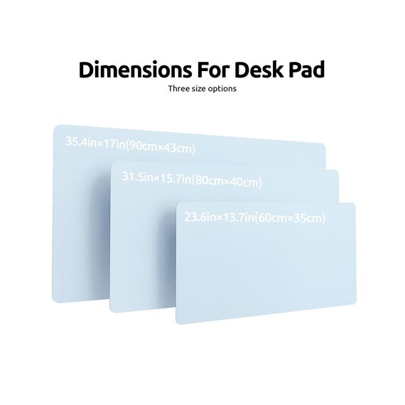 YSAGi Schreibtischunterlage 90x43cm, Premium Leder Mauspad XXL, Rutschfeste Tischunterlage Schreibunterlage, Multifunktionales Office Mousepad Schreibtisch Zubehör für Büro & Homeoffice (Hellblau)