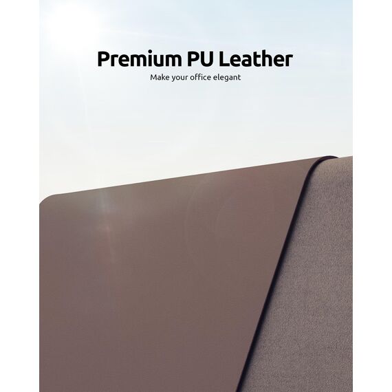 YSAGi Schreibtischunterlage 90x43cm, Premium Leder Mauspad XXL, Rutschfeste Tischunterlage Schreibunterlage, Multifunktionales Office Mousepad Schreibtisch Zubehör für Büro & Homeoffice (Schokolade)