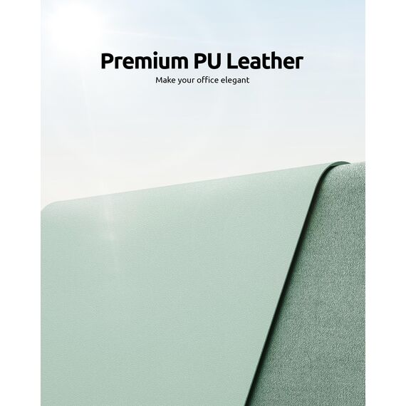 YSAGi Schreibtischunterlage 80x40cm, Premium Leder Mauspad XXL, Rutschfeste Tischunterlage Schreibunterlage, Multifunktionales Office Mousepad Schreibtisch Zubehör für Büro & Homeoffice (Mintgrün)