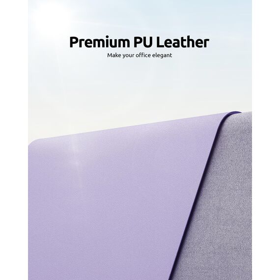 YSAGi Schreibtischunterlage 60x35cm, Premium Leder Mauspad XXL, Rutschfeste Tischunterlage Schreibunterlage, Multifunktionales Office Mousepad Schreibtisch Zubehör für Büro & Homeoffice (Lila)