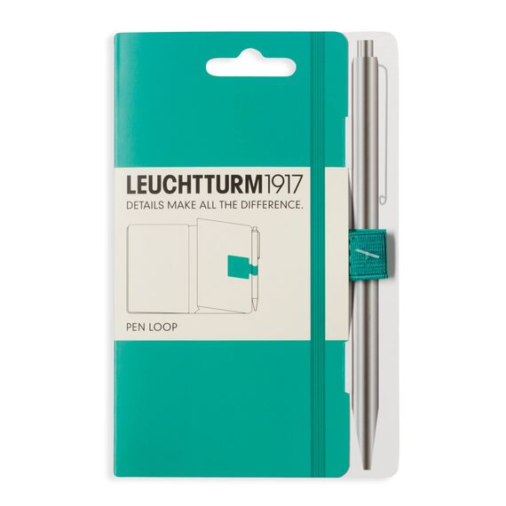 LEUCHTTURM1917 345161 Pen Loop (Stiftschlaufe), selbstklebend, Smaragd