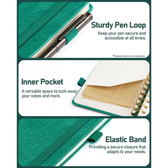 WEMATE Spiral Passwort buch mit alphabetischen Tabs, kleines Passwortbuch für Senioren, Internet-Passwort-Notizbuch Hardcover Passwort Manager Journal Logbuch A6 – 10.5 x 14.8 cm (Petrol)