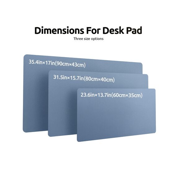 YSAGi Schreibtischunterlage 60x35cm, Premium Leder Mauspad XXL, Rutschfeste Tischunterlage Schreibunterlage, Multifunktionales Office Mousepad Schreibtisch Zubehör für Büro & Homeoffice (Meeresblau)