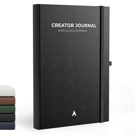 CREATOR JOURNAL Erfolgsjournal [ORIGINAL] - Journal Buch für Fokus, Struktur & Motivation (inkl. Videokurs) Tagebuch für Erwachsene, Planer, Book Journal, Tagesplaner (Schwarz)