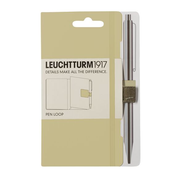 LEUCHTTURM1917 354689 Pen Loop (Stiftschlaufe), selbstklebend, Sand