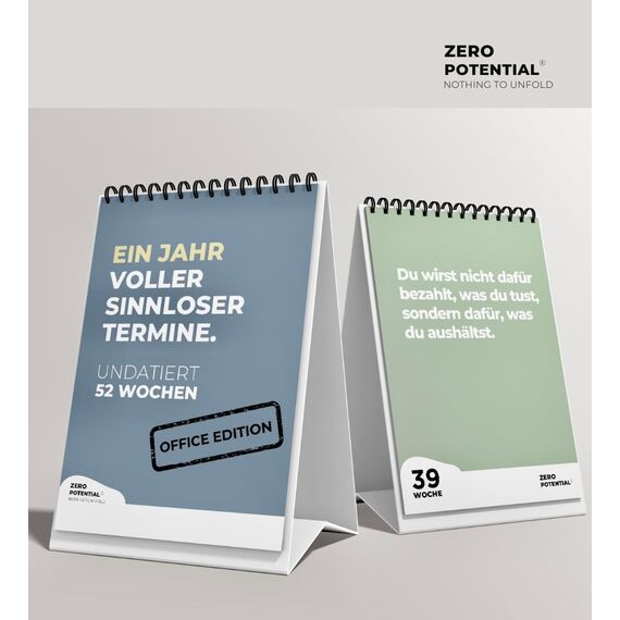 Demotivierender Kalender mit sarkastischen Sprüchen als Geschenk für Kollegen oder Büro Deko (Bunt- Büro, A6)
