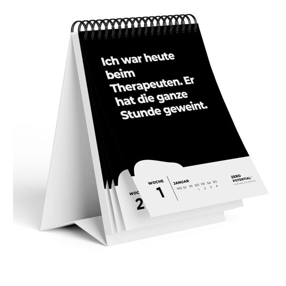 Demotivierender Tischkalender 2026 | 52 Wochen mit 52 unmotivierendenden Sprüchen Träume nicht dein Leben sondern halt dein Maul Witzige Geschenkidee für Büro Deko, Kollegen (schwarz 2026, A6)