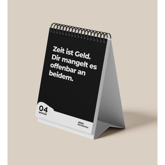 Demotivierender Kalender mit sarkastischen Sprüchen als Geschenk für Kollegen oder Büro Deko (Bunt- Büro, A6)