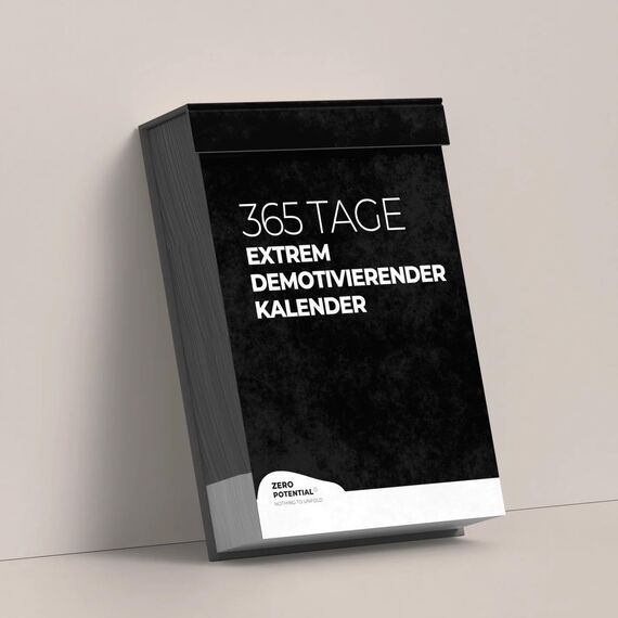 Demotivierender Abreißkalender 365 Tage - Jeden Tag Demotivation, Geschenk für Kollegen, Büro Deko (Schwarz-Abreißkalender, A6)