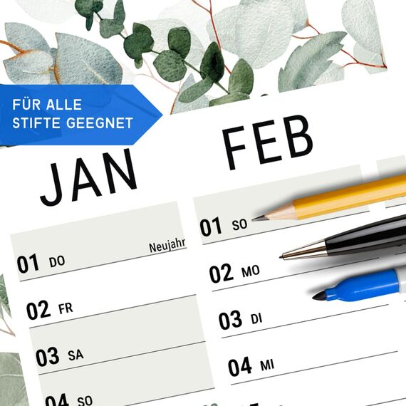 heaven+paper® Wandkalender 2026 | Jahresplaner 2026 A1 | Jahreskalender 26 aus FSC zertifizierten Naturpapier | 12 Monate mit Feiertagen | Calendar made in Germany | XXL Wandkalender | Wandplaner