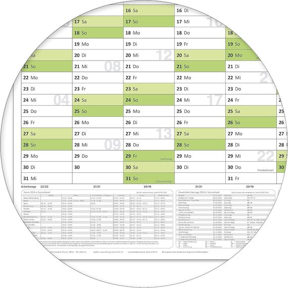 DIN B1 Wandkalender 2026 abwischbar – XXL Jahresplaner 100x70 cm, feucht korrigierbar, inkl. 4 Marker & Schwamm – großer Jahreskalender 2026 auf Deutsch für Büro & Zuhause – Kalenderoutlet