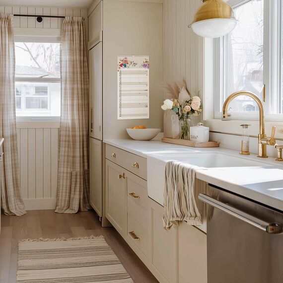 heaven+paper® Familienkalender 2026 3 Spalten | Familienplaner 2026 | Paarkalender & Wandkalender 2026 (21x42 cm) | Planer für Zwei | Mit Feiertagen & Schulferien | Made in Germany