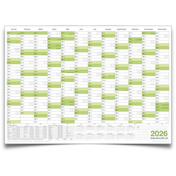 Din B1 Wandkalender 2026 abwischbar XXL Jahresplaner 100x70 cm cm groß inklusive 1 Marker, feucht korrigierbar. Jahreskalender, Kalender 2026 in deutscher Sprache von Kalenderoutlet