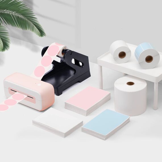 Phomemo Thermo-Etikettenhalter 2-in-1 für Rollen und Endlosetiketten, Kompatibel mit MUNBYN, Phomemo, Rollo, Asprink, iDPRT, Polono, Itari Etikettendrucker