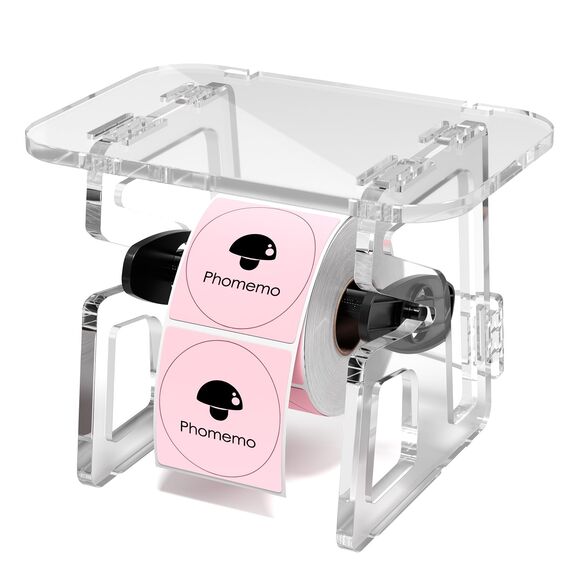 Phomemo Etikettenhalter, Thermobeschriftungshalter für Rollen und Endlosetiketten, 3-in-1-Etikettenhalter für Drucker, Rollen und Gestapelte Etiketten, Kompatibel mit Desktop-Etikettendruckern