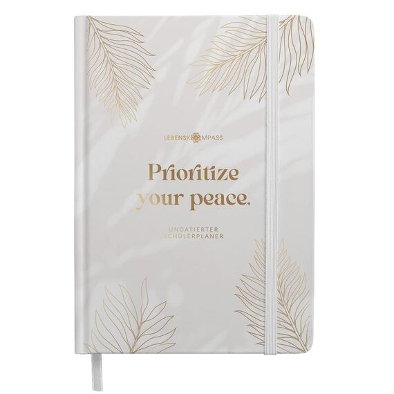 Lebenskompass® Schülerkalender ”Heavenly” A5 OHNE DATUM - Schöner Schülerplaner mit vielen Extras - Hausaufgabenheft 2024/2025 für Schüler undatiert Schulplaner 2024 2025
