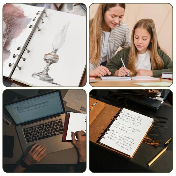 SWTYExt 3 Packungen A5 Nachfüllpapier Gepunktet, 180 Blätter 6 Löcher A5 Papier Nachfüllbare Refill Paper Ringbucheinlagen für A5 Notizbuch Skizze Tagbuch Malerei Bullet Journal