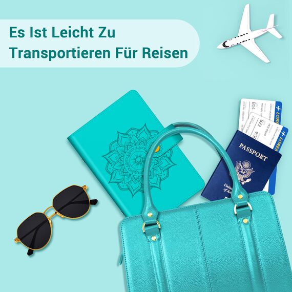 Budget Planner Deutsch A6, Finanzplaner, Haushaltsbuch zum Eintragen, Sparbuch für Geld, BudgetPlaner, Geldsparmappe, Budget Binder, Geld Organizer, Personal Organizer (türkis)