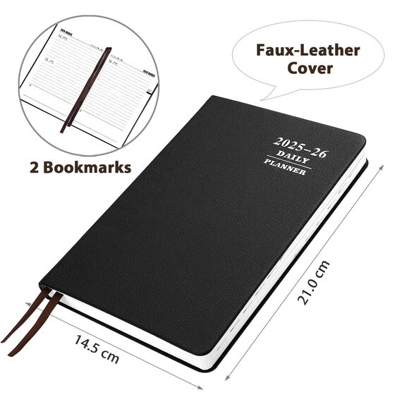 Kalender 2025 2026, Kesote Terminplaner 2025/2026 Notizbuch A5 Planer Familienplaner Terminkalender Juli 25 - Juni 26 Buchkalender Familienkalender 1 Tag 1 Seite