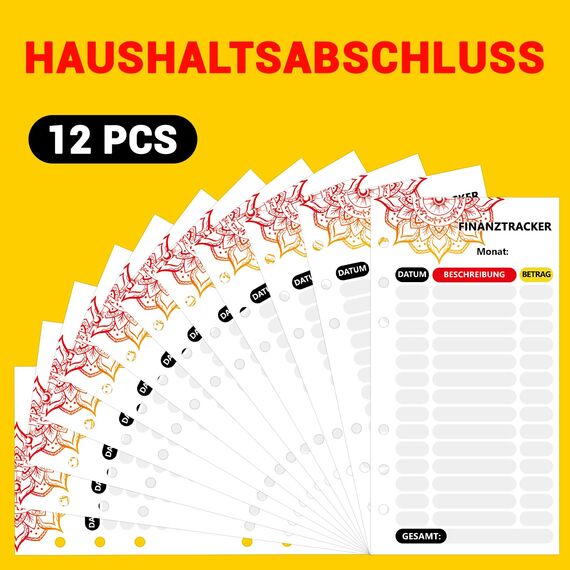 Deutsch Budget Planer - mit farbigen Trennblättern