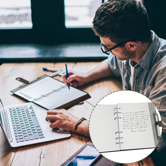 SWTYExt 3 Packungen A5 Nachfüllpapier Kariert, Nachfüllbar Notizpapier 180 Blätter 6 Löcher Papier Nachfüllbare Refill Ringbucheinlagen für Notizbuch Skizze Tagbuch Malerei