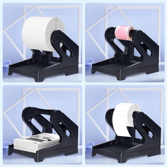 Phomemo Thermo-Etikettenhalter 2-in-1 für Rollen und Endlosetiketten, Kompatibel mit MUNBYN, Phomemo, Rollo, Asprink, iDPRT, Polono, Itari Etikettendrucker