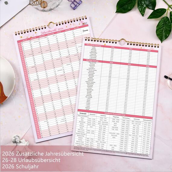Familienplaner 2026 - Kalender 2026 Familienplaner 4 Spalten, Familienkalender 2026 von Jan. 2026 bis Dec. 2026, Effektive, Einfache Planung