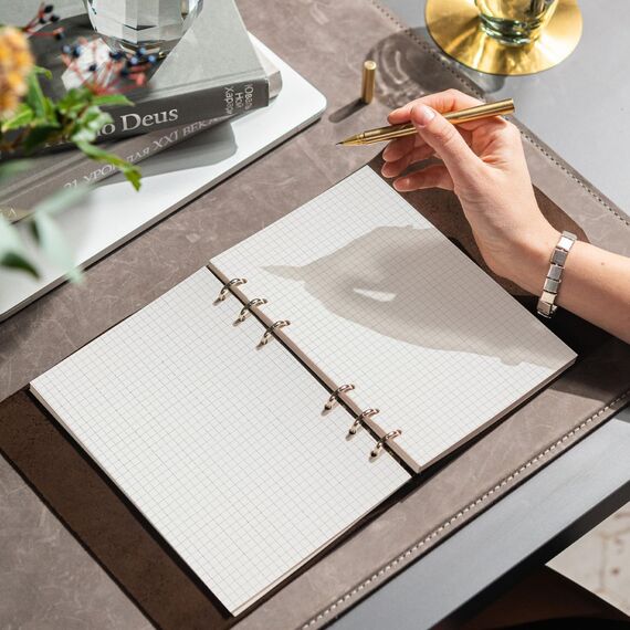 SWTYExt 3 Packungen A5 Nachfüllpapier Kariert, Nachfüllbar Notizpapier 180 Blätter 6 Löcher Papier Nachfüllbare Refill Ringbucheinlagen für Notizbuch Skizze Tagbuch Malerei