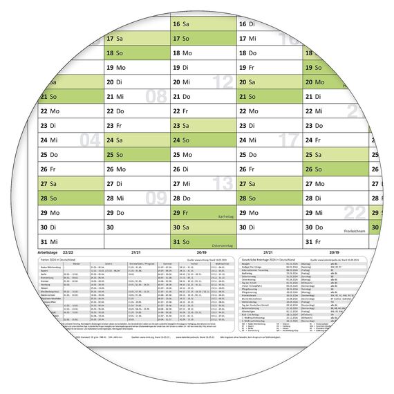 XXL Jahresplaner 2026 gefaltet – Wandkalender DIN A0 (118,8 x 84 cm) mit Feiertagen & Schulferien – großer Kalender für Büro & Zuhause – stabile Qualität auf 135g Papier – von Kalenderoutlet