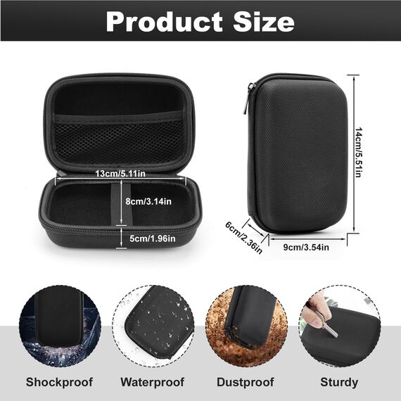 Mini-Tasche für SUPVAN Etikettiergerät, Bluetooth, tragbar, Etikettendrucker, Tasche, Kabel, Aufbewahrung, Kabel, Zubehör, Reise, Essential, für Etikettendrucker E10 (14 x 9 x 6 cm)