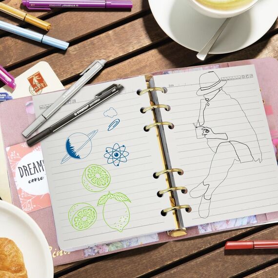 SWTYExt A5 Nachfüllpapier Liniert, 3 Packungen A5 Papier Nachfüllbar Notizpapier 180 Blätter 6 Löcher A5 Papier Nachfüllbare Refill Ringbucheinlagen für A5 Notizbuch Skizze Tagbuch Bullet Malerei