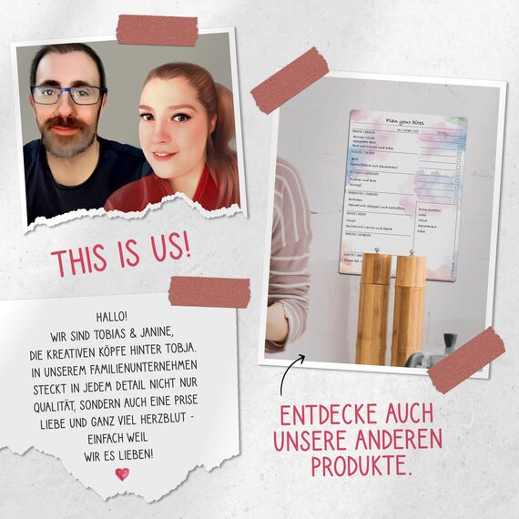 TOBJA magnetischer Geburtstagskalender A4 | Jahresunabhängig & abwischbar | Immerwährender Kalender mit bunten Dots | Dekorativ & wiederverwendbar (Dots magnetisch +Stift)