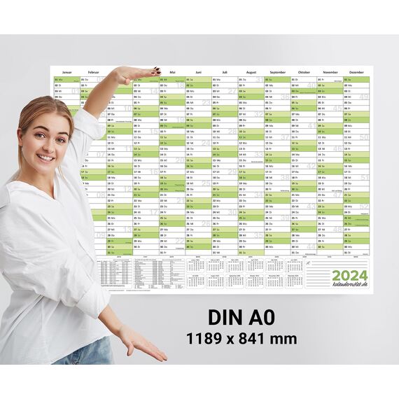 XXL Jahresplaner 2026 gefaltet – Wandkalender DIN A0 (118,8 x 84 cm) mit Feiertagen & Schulferien – großer Kalender für Büro & Zuhause – stabile Qualität auf 135g Papier – von Kalenderoutlet