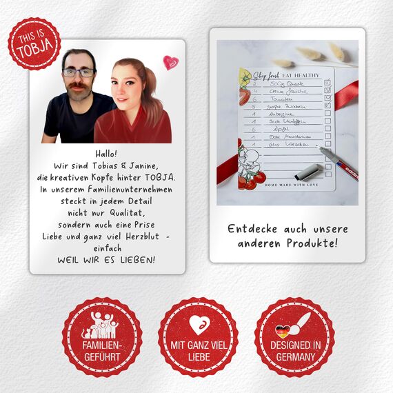 TOBJA Taschenkalender 2026 A6 rot - 1 Woche 2 Seiten, Robustes Hardcover, Taschenkalender 2026 klein, Ferien & Feiertage, 2 Lesebändchen & Gummiband, Kalender 2026 a6 [red]