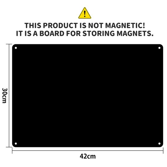 ALANGDUO 2 Stück Magnettafel Schwarz, 42 X 30cm Magnettafel Magnetboard, Magnetwand Magnetische Kreidetafel zum Präsentieren von Notizen, Fotos, Gewürzgläsern, für Wohnung Büro Küche
