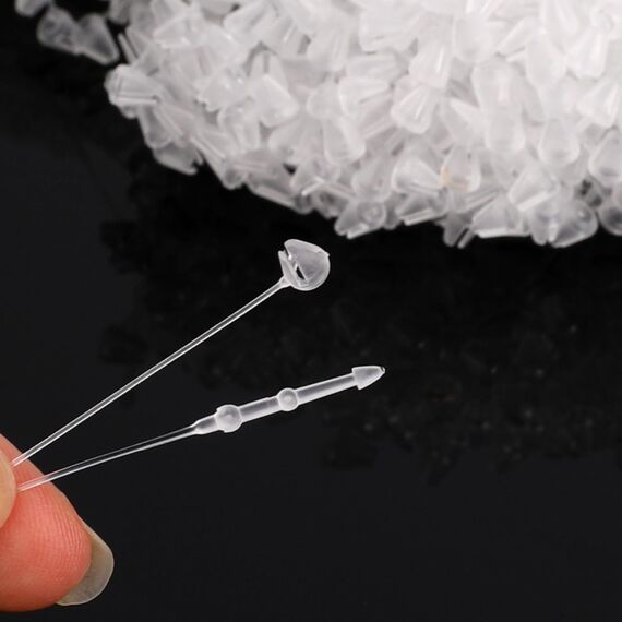 Kunststoff-Verbindungselemente, 1000 Stück, 8,9 cm lang, transparent, Schnappverschluss, Sicherheits-Schmuckanhänger, Anstecknadeln, transparent, zum Aufhängen von Kleidung, Preisschild, für