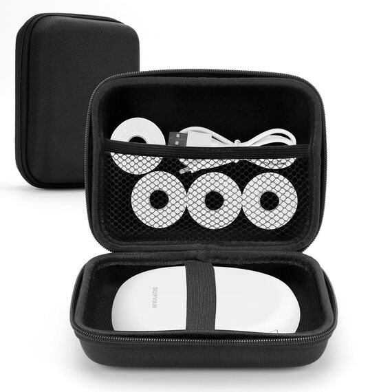 LITZEE Mini Tasche für Supvan Etikettenband, Mini Bluetooth Beschriftungsgerät Labeldrucker Label Printer Tasche Etui für E10 Etikettendrucker, Nelko P21/NIIMBOT D11/Pristar P15 (16×13×6 cm)