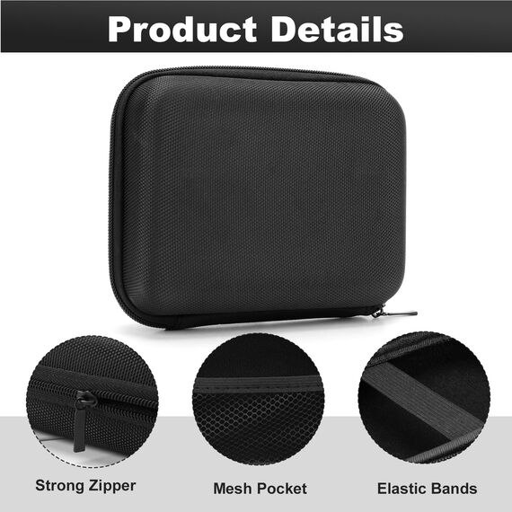 LITZEE Mini Tasche für Supvan Etikettenband, Mini Bluetooth Beschriftungsgerät Labeldrucker Label Printer Tasche Etui für E10 Etikettendrucker, Nelko P21/NIIMBOT D11/Pristar P15 (16×13×6 cm)