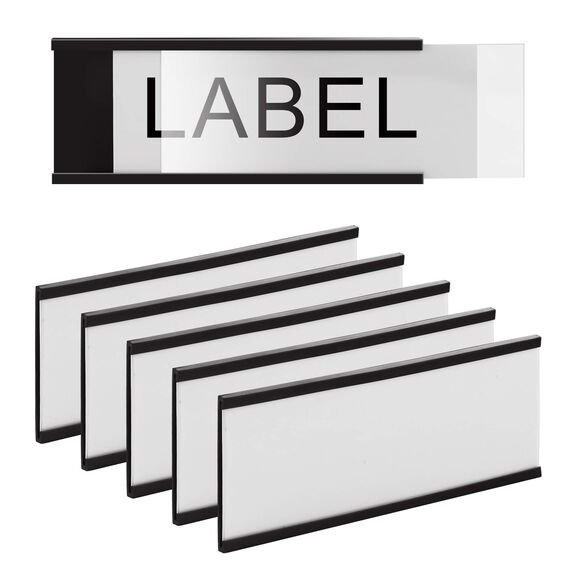 LLPT Magnetische Etikettenhalter | Beschreibbare Magnet-Etiketten für Schule Büro Whiteboards Kühlschränke Magnettafeln (MH4150) | 50 Stück | 40MM x 100MM