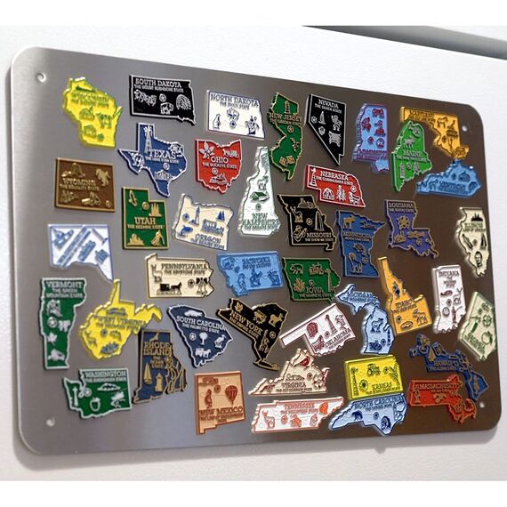 Raweao Magnettafel für Wand, Magnetisch Tafel für Feiertage 43.5x29x0.08cm, A3 Kleine Magnetwand Metalltafel für Wohnung Büro und Küche (Edelstahl - 1 Stück)