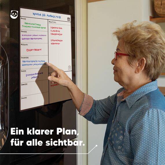 A3 Wochenplaner Magnetisch Kühlschrank - Abwischbare Magnettafel & Whiteboard für die Küche, Organisierte Familienplanung & Essensplaner, Fleckfrei Radierbar (A3, Deutsch)