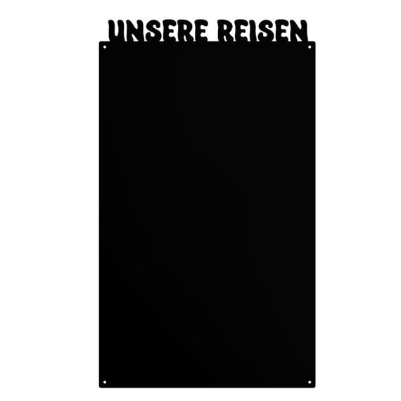 Magnettafel Schwarz 85x50cm Unsere Reichen, Metall Magnetische Tafel, Magnetboard, Magnetwand, Wandmontage, für Wohnzimmer, Küche Flur Kinderzimmer Büro, Tafel für Touristenmagnete Notizen und Fotos