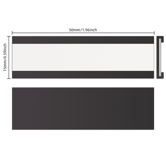 LLPT Magnetische Etikettenhalter | Beschreibbare Magnet-Etiketten für Schule Büro Whiteboards Kühlschränke Magnettafeln (MH1550) | 50 Stück | 15MM x 50MM
