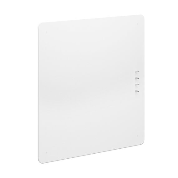 Flatbo Magnettafel aus Metall, 50 x 50 cm, Tafel für Postkarten, Urlaubssouvenirs oder Notizen. Inklusive 4 Magnete und Montageset.