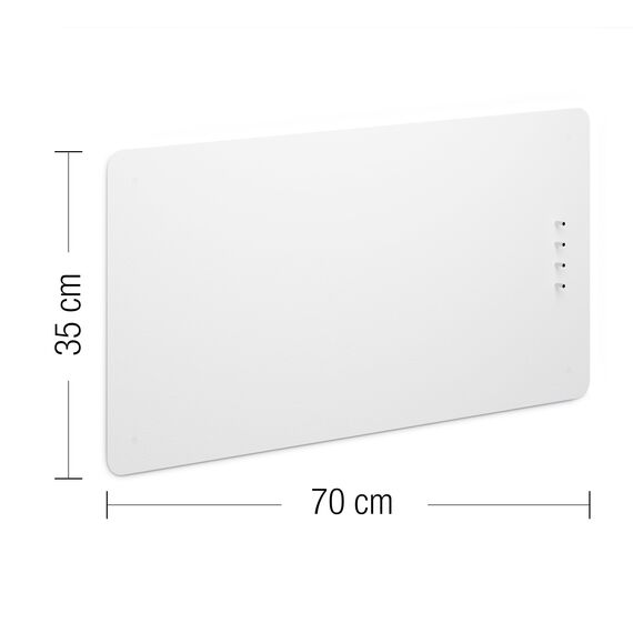 Flatbo Magnettafel aus Metall, 70 x 35 cm, Tafel für Postkarten, Urlaubssouvenirs oder Notizen. Inklusive 4 Magnete und Montageset.