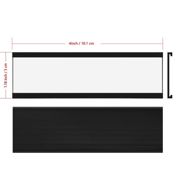 LLPT Magnetische Etikettenhalter | Beschreibbare Magnet-Etiketten für Schule Büro Whiteboards Kühlschränke Magnettafeln (MH3150) | 50 Stück | 30MM x 100MM