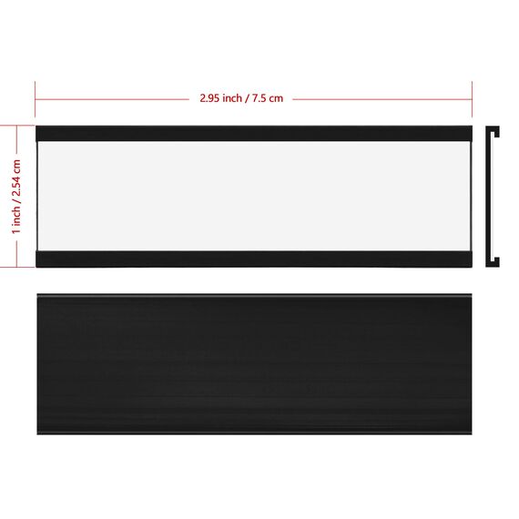 LLPT Magnetische Etikettenhalter | Beschreibbare Magnet-Etiketten für Schule Büro Whiteboards Kühlschränke Magnettafeln (MH2175) | 50 Stück | 25MM x 75MM