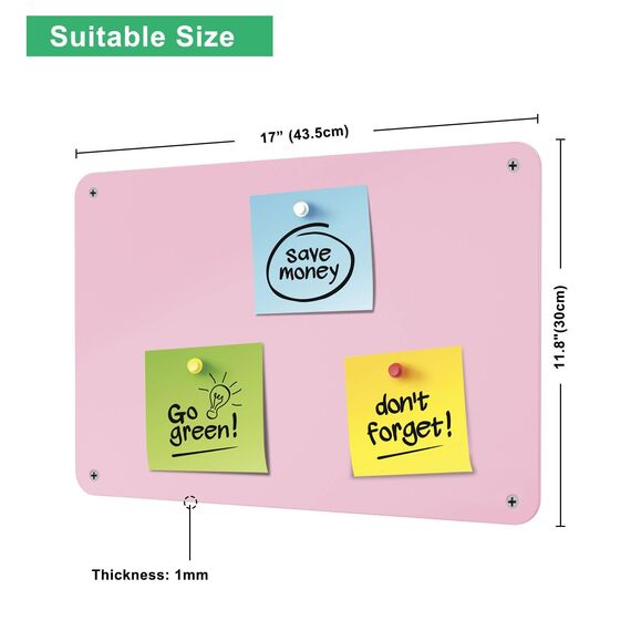 Raweao Magnettafel aus Metall, Rosa Magnetisch Tafel zur Anzeige von Magnetbuchstaben Tieren Fotos Spielzeug, Ideal für Kinderzimmer Ferien Magnete Lernmaterial (Rosa - 1 Stück)
