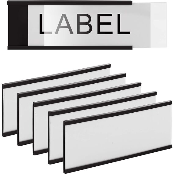 LLPT Magnetische Etikettenhalter | Beschreibbare Magnet-Etiketten für Schule Büro Whiteboards Kühlschränke Magnettafeln (MH1276) | 50 Stück | 12.7MM x 76MM