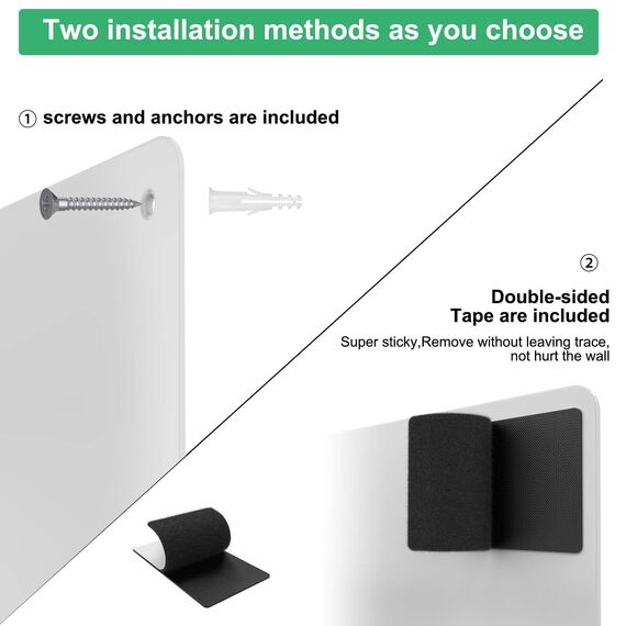 Raweao Weiße Magnettafel für Wand, 43.5x29x0.08cm Magnetische Metalltafel Wandtafeln für Kühlschrankmagnete Kollektion, Metalltafel Ideal für Zuhause, Küche und Büro (Weiß - 2 Stück)